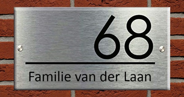 Huisnummer Bordje Aluminium - Goedkoop & Uitgebreid assortiment